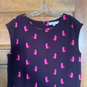 LOFT Cat Pattern Dress